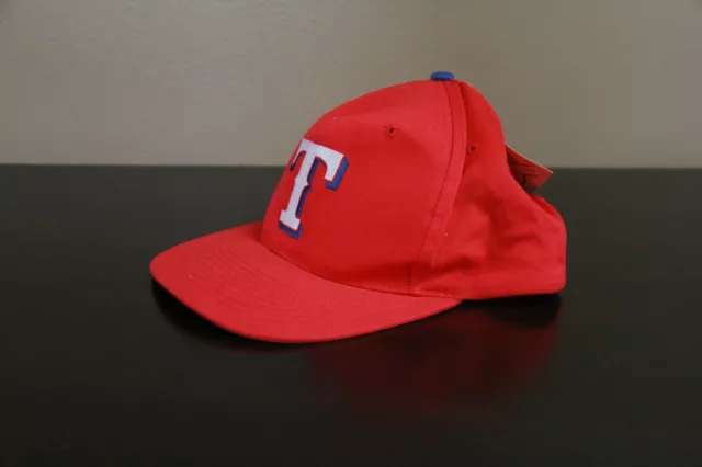 Chapeau rouge vintage MLB Texas Rangers SNAPBACK NEUF neuf avec étiquettes 3