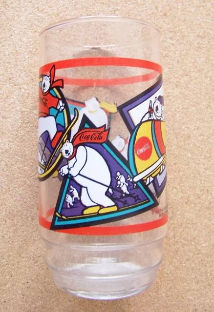 Coke Coca-cola Polar Bears winter sports glass c30108