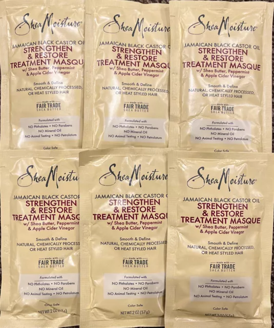 *6* SheaMoisture Jamaican Black Castor Oil Strengthen & Restore Treatment Masque