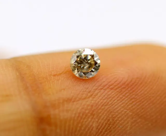 Champagne Color SI3 Grade 0.147 Ct Real Natural Diamond Loose Brilliant Round