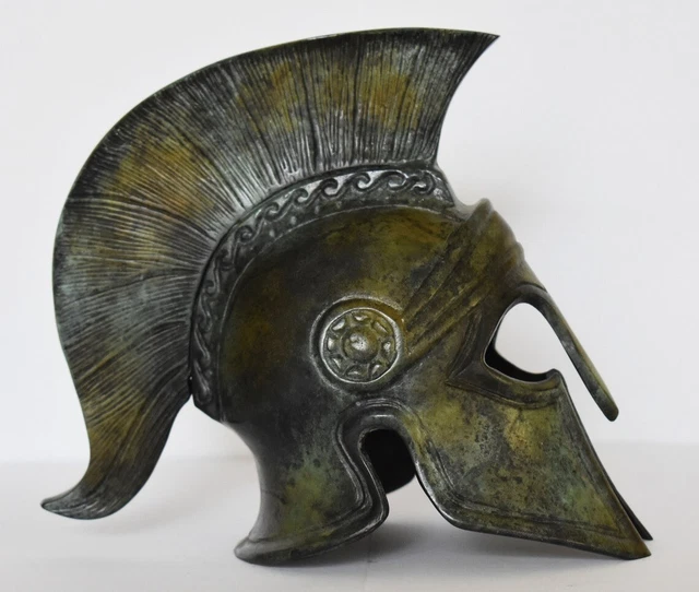 Casque Corinthien Spartiate En Métal - Réplique Décorative Médiévale Grecque