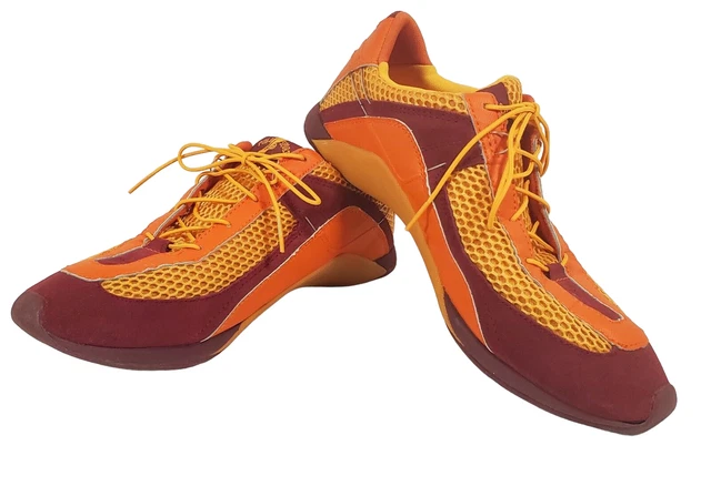 Polo Sport Ralph Lauren RL67 Womens Sz 8 Maroon/Orange/Yellow Athletic Shoes EUC