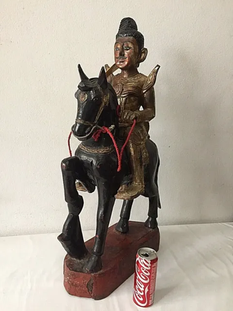Antique Burmese Nat riding Horse figure 2