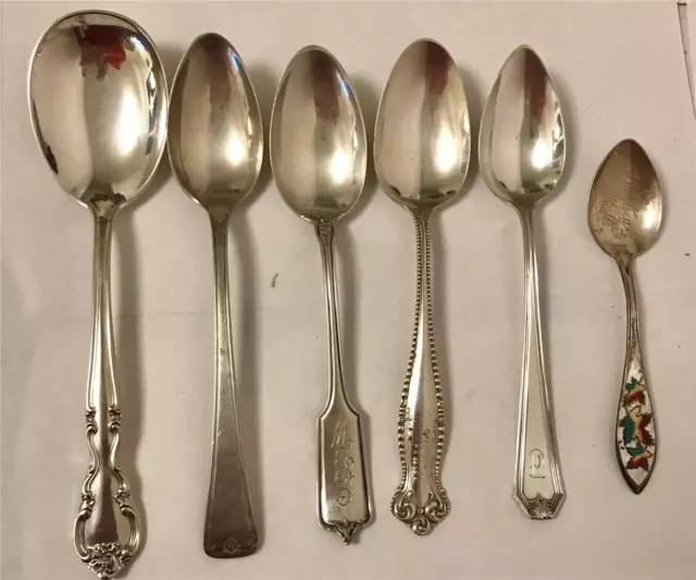 Scrap Lot Sterling Silver Spoons 107.47  Grams