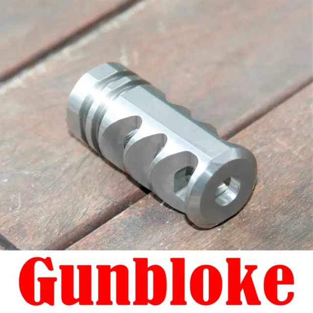 MUZZLE BRAKE TRIPLE-TAC1 STAINLESS 1/2x28 Bored to suit