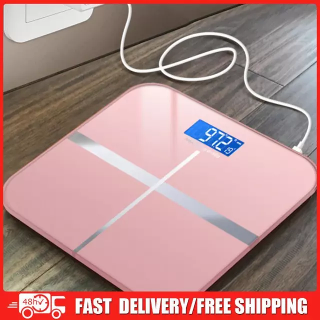 Intelligent Weight Scale Human Scale Temperature Measurement (Pink Battery)