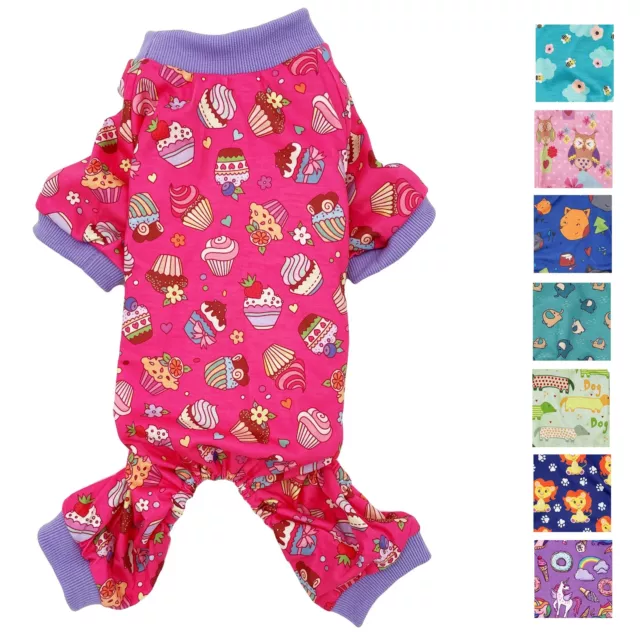 Dog Pajamas COTTON Blend Jumpsuit Soft Cute Pet Clothes for Small Medium Pet