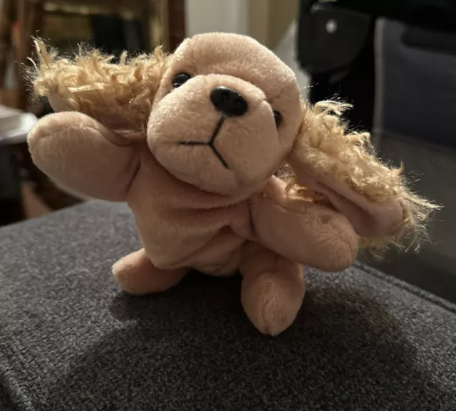 Ty Beanie Baby Spunky The Cocker Spaniel 1997 Retired With All TAG ERRORS, Clean