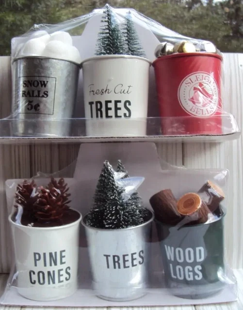 TARGET CHRISTMAS BUCKETS Bullseye Playground Winter Prop Mini New