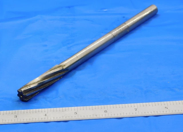 Usa Made .5" O.d. Hss Spiral Reamer 7/16 Shank 6 Flute .5 .5000 Onsize