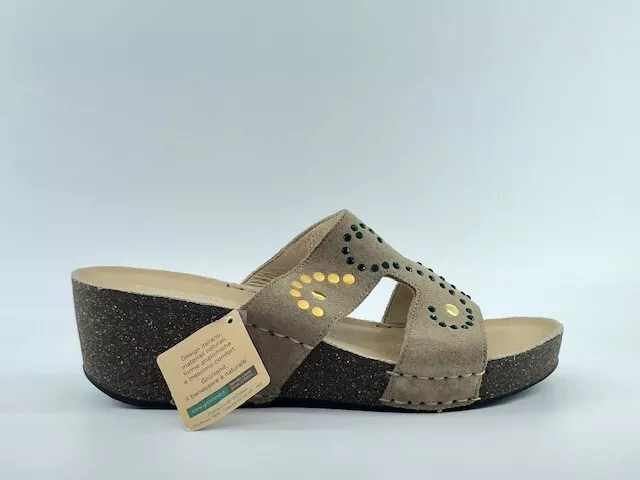 GRUNLAND CIABATTA DONNA con zeppa Erin Beige EUR 49 90 PicClick IT