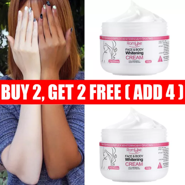 3 Days Dark Skin Bleaching Cream Face & Body Whitening Brightening Lightening AU