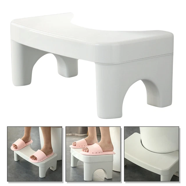 Sgabello Bagno Fisiologico 17cm - Pieghevole, Antiscivolo, Per Posizione Accovacciata
