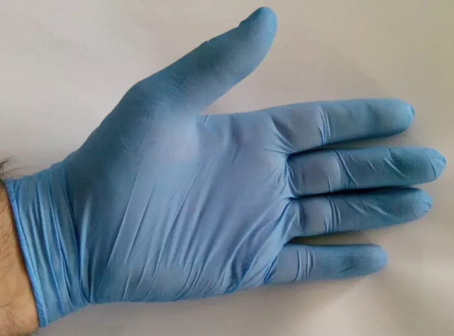 Handsafe Nitrile STERILE Blue Examination Gloves Small Medium Large Single Pair 2