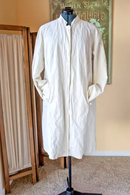 EILEEN FISHER Lightweight Italian Cotton, Lined Long Duster Coat~Plus Size 1X