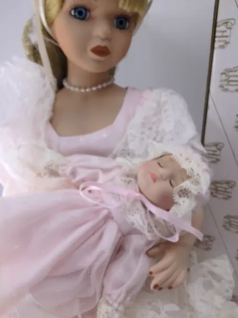 Heritage Signature Collection Porcelain Doll Alyssa/Molly Sitting Doll Set 3
