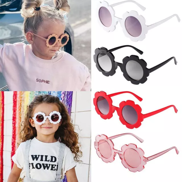 Eyewear Outdoor Product Sun Glasses Children Sunglasses Vintage Flower Shape