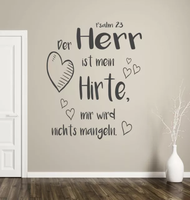 Wandtattoo Der Herr ist mein Hirte Wandtattoo Wohnzimmer Spruch Psalm 23 pk234