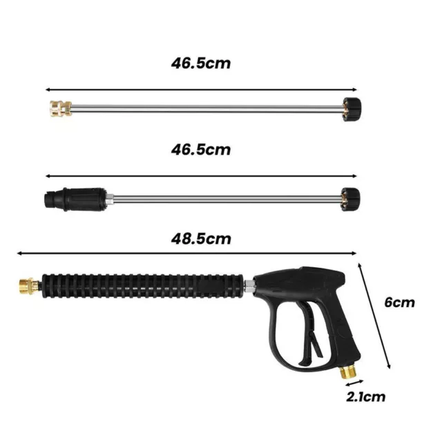 4500PSI High Pressure Spray Gun Washer Wand Lance Car Water Cleaners 10m Hose OZ 3