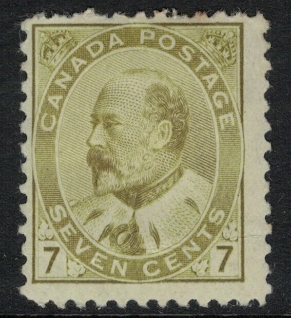Canada 1903-12 7c yellow-olive MM SG180 Cat £90