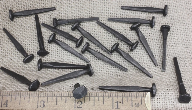 1 1/2" Rose head 20 nails square wrought iron vintage rustic Decorative historic