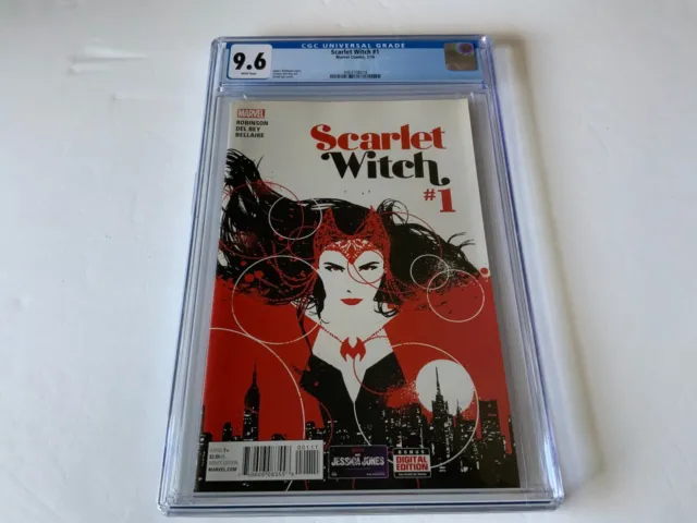 Scarlet Witch 1 Cgc 9.6 White Pages Marvel Comic 2016 Hg