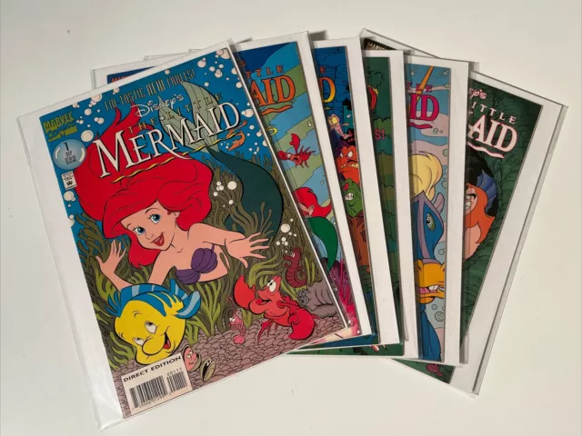 12x Disney’s THE LITTLE MERMAID Complete Comic Book Run #1-12 Marvel Comics 1994