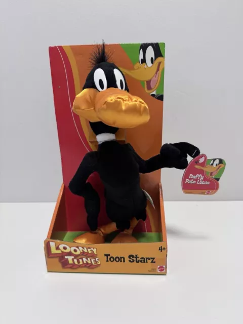 Looney Tunes Plush DAFFY Toon Starz Stuffed Animal Toy Mattel 2003 VTG NEW