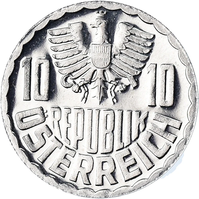 [#1032365] Coin, Austria, 10 Groschen, 1973, Vienna, BE, MS, Aluminum, KM