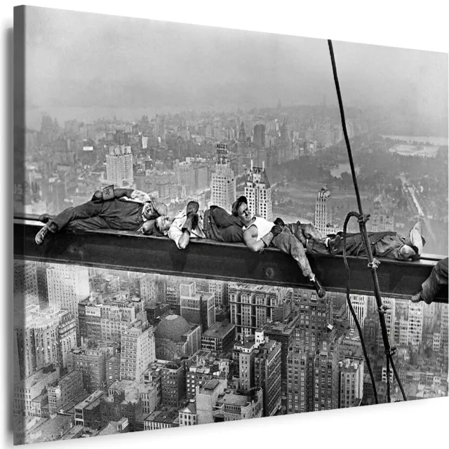 BILDER LEINWAND Skyline New York Lunch Ruhe Pause WANDBILDER  XXL VERSCHIEDENE