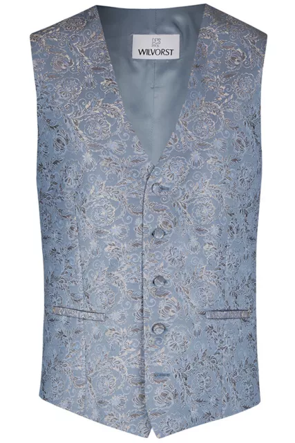 Wilvorst Weste Hochzeitsanzug After Six blau Paisley Muster 417117 87 038