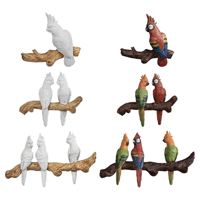 Papagei-Statue, Wanddekoration, dekorative Wandskulptur, Vogel-Ornament für