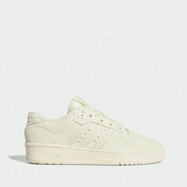 Scarpe da ginnastica unisex per adulti Adidas Originals Rivalry basse pelle scamosciata bianche