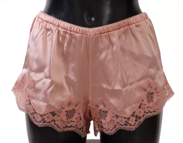 DOLCE & GABBANA Underwear Silk Stretch Pink Floral Lace Lingerie IT4 / L $400