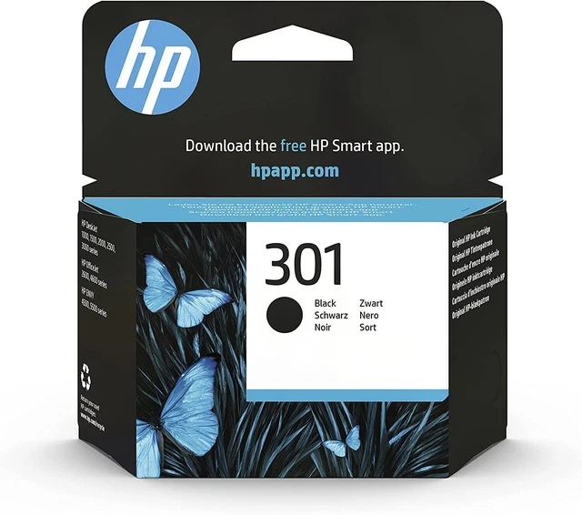 HP 301 CH561EE Cartuccia Originale 190 Pagine DeskJet Envy Officejet Nero
