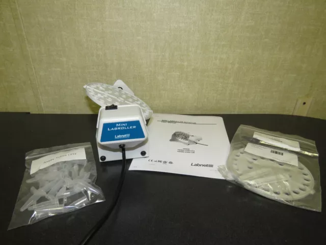 Labnet H5500 Mini Labroller Rotator + Extra Rotisserie Wheel, Assay Tubes Manual