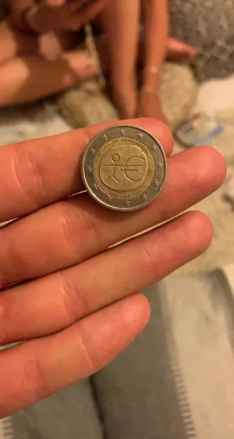 Pièce rare de 2 euros - Commémorative république française - UEM 1999 -2009