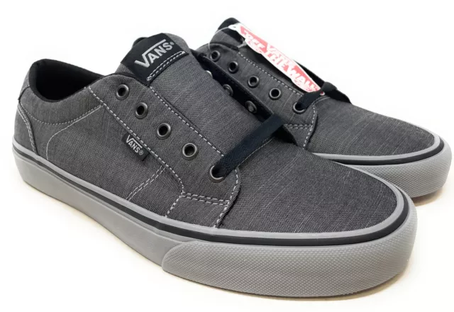 VANS Mens Bishop Skateboarding Shoes (F14 Textile) Black/Grey