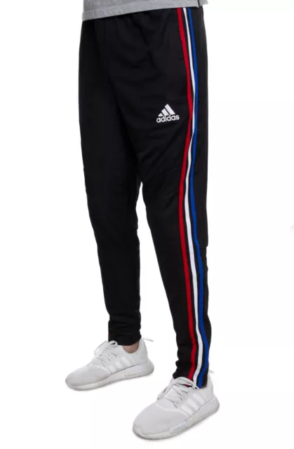 Raro Adidas Tiro 19 Negro Blanco Rojo Azul Nylon Pantalón de Chándal Scally S