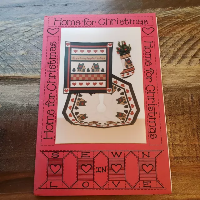 Hogar para Navidad Colgante de Pared y Falda de Árbol Patrón Kitty Korner Diseños SIN CORTAR