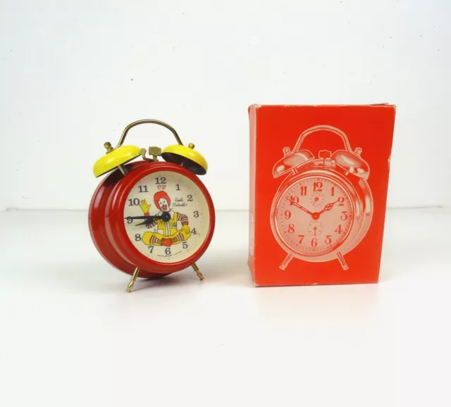 Rare 80S Postmodern Ronald Mc Donald Pop Art Desk Alarm Clock Nos Box By Jerger