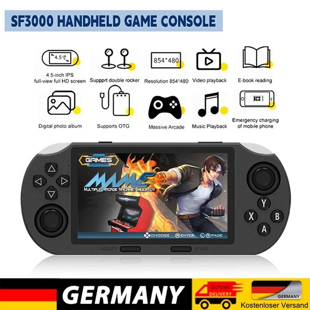 Sf3000 SF3000 RETRO GAME Handheld Console Player Emulator 4.5 Inch 64GB 30000 ...