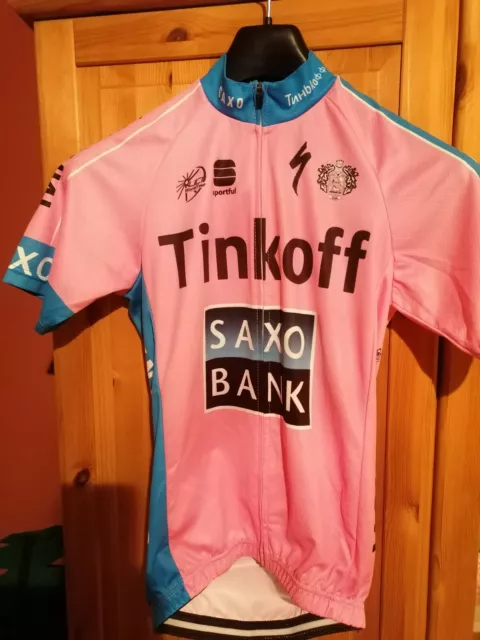 Profi Team TINKOFF Saxo Bank Radsport Trikot Gr. S 46 neuwertig Giro Maglia Rosa