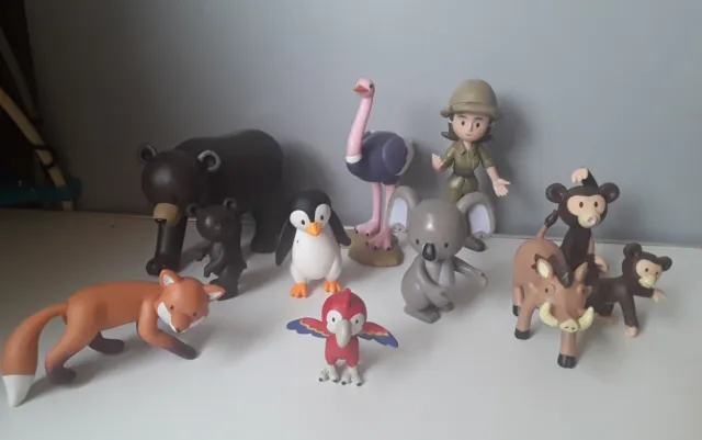 My Zoo Animal Figures Bundle Of 11 From Deagostini Including Bear And Cub Keeper