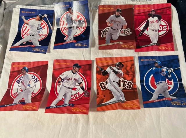 2002 Donruss Super Estrellas Mini Poster lot of 18 Jeter Griffey Bonds 