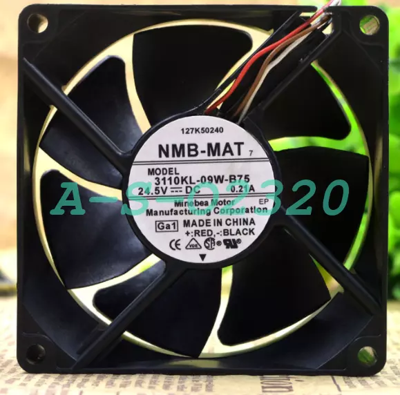 NMB 3110KL-09W-B75 24.5V 0.21A 8CM 8025 4-wire Chassis Fan free shipping