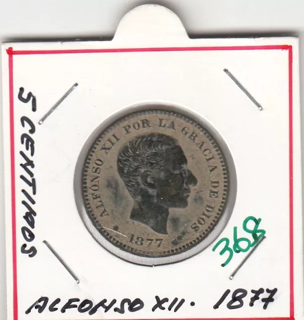 Cre0368 Moneda España Alfonso Xii 5 Centimos 1877