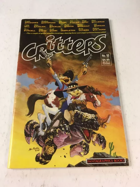 Critters #50 1990 Fantagraphics Books 1St App Of Johnny Depp In Comics Fn/Vf