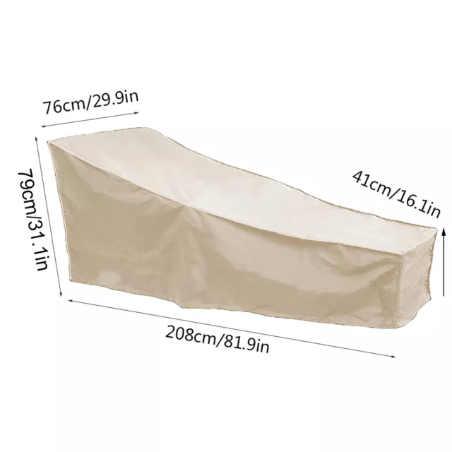 Housse Pour Meubles De Jardin Beige Imperméable à L'eau Pour Chaises Longues