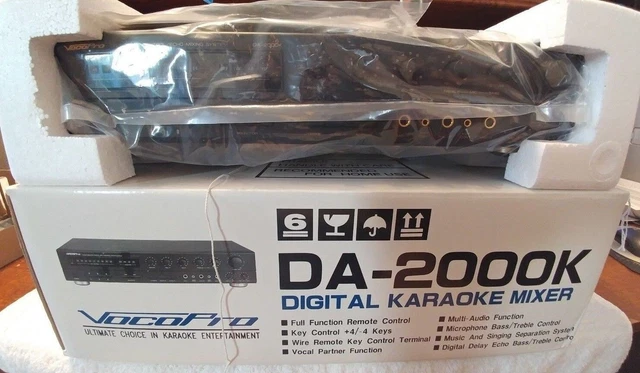 VocoPro DA-2000K Pro Three Microphone Karaoke Rack Audio Mixer Music DJ DA 2000
